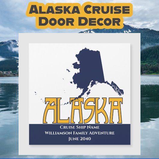 Alaska Cruise Ship Cabin Door Marker Magnetkarte