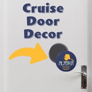 Alaska Cruise Ship Cabin Door Marker Personalisier Magnet