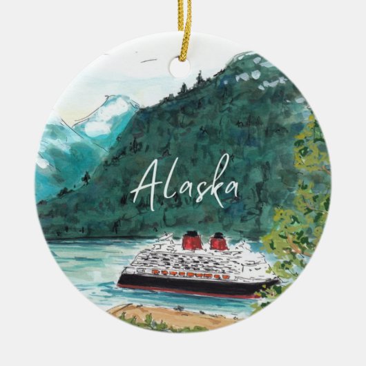 Alaska Cruise Ship Keramik Ornament (Vorne)