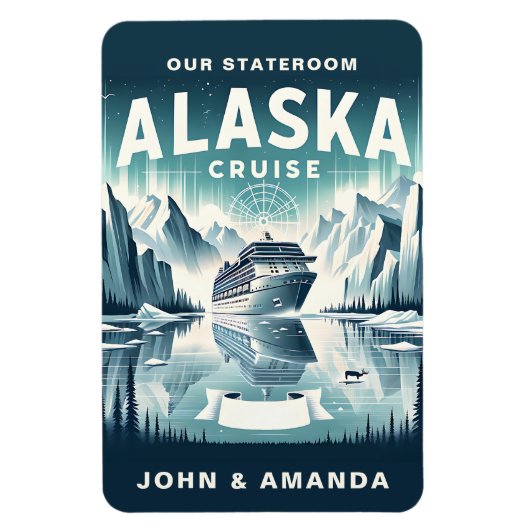 Alaska Cruise Ship Stateroom Magnet (Vertikal)