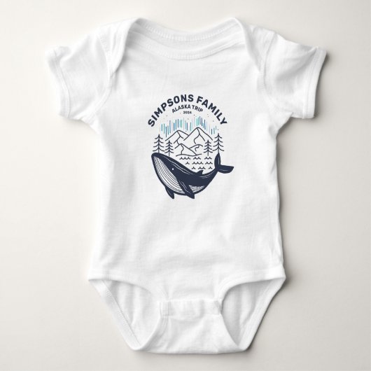 Alaska Cruise Trip Custom Family Matching Group Baby Strampler (Vorderseite)