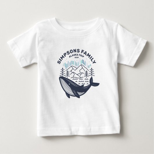 Alaska Cruise Trip Custom Family Matching Group Baby T-shirt (Vorderseite)