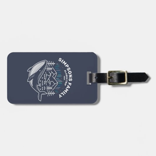 Alaska Cruise Trip Custom Family Matching Group Gepäckanhänger (Vorderseite horizontal)