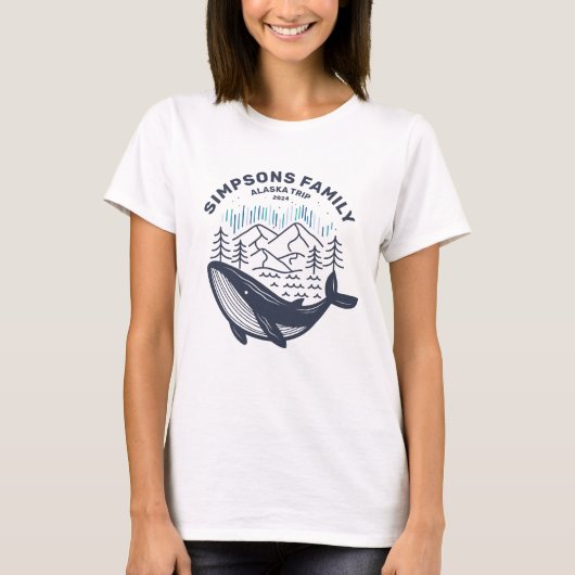 Alaska Cruise Trip Custom Family Matching Group T-Shirt (Vorderseite)