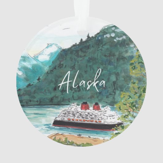 Alaska Cruise Weihnachtsschmuck Ornament (Rückseite)