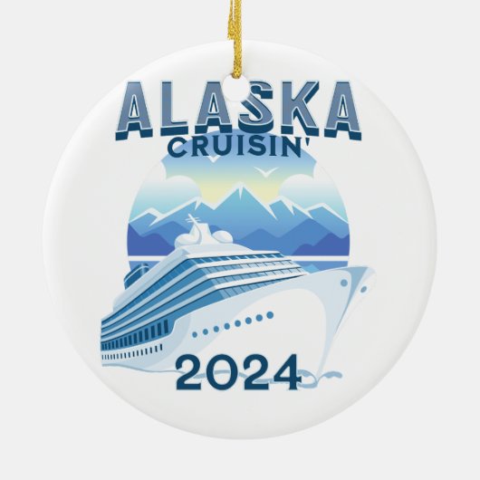 Alaska Cruisin' 2024 Keramik Ornament (Hinten)