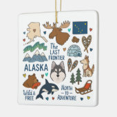 Alaska Custom Family Trip Halten Sie Weihnachten Keramikornament (Links)