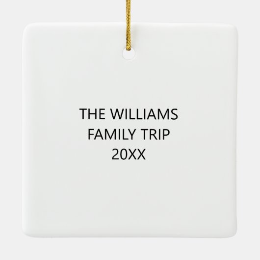 Alaska Custom Family Trip Halten Sie Weihnachten Keramikornament (Rückseite)