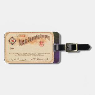Alaska-Dampfer 1923 Gepäckanhänger