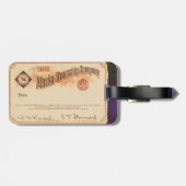 Alaska-Dampfer 1923 Gepäckanhänger (Rückseite horizontal)