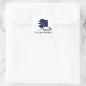 Alaska Day Quadratischer Aufkleber (Tasche)