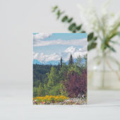 Alaska Denali Landschaft Floral Foto Postkarte (Stehend Vorderseite)