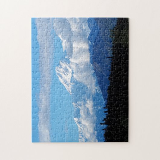 Alaska Denali Mountain Landschaft Foto Puzzle (Vertikal)