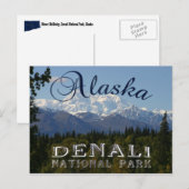 Alaska Denali Nationalpark Mount McKinley Card Postkarte (Vorne/Hinten)