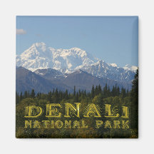Alaska Denali Nationalpark Mount McKinley Magnet