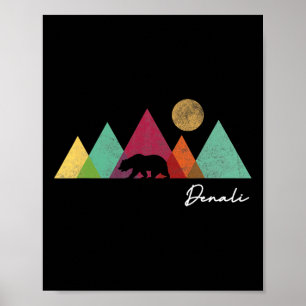 Alaska Denali Nationalpark Souvenir Bunter Bär Poster