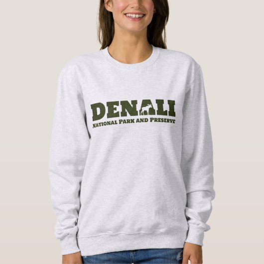 Alaska. Denali Nationalpark und Konserve Sweatshirt (Vorderseite)