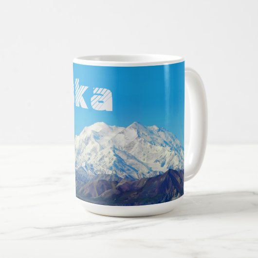 Alaska Denali Souvenir Tasse (VorderseiteRechts)