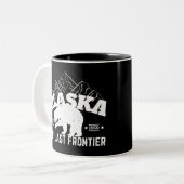 Alaska der letzte Pollenbär an der Grenze Zweifarbige Tasse (Vorderseite Links)
