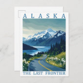Alaska, der letzte US-Grenzübergang Postkarte (Vorne/Hinten)