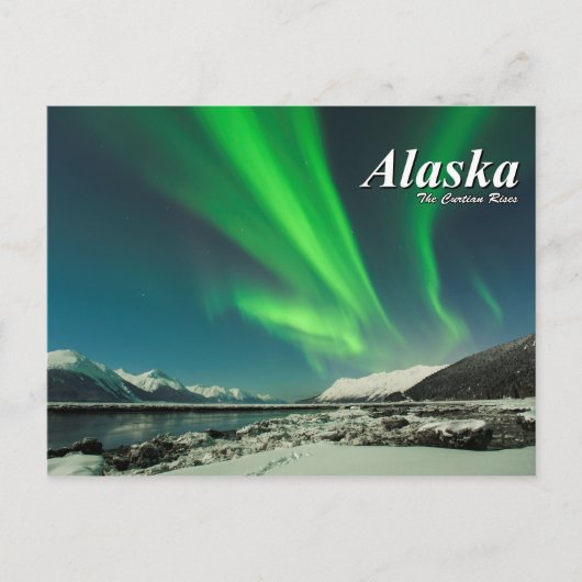 Alaska Der Vorhang steigt Postkarte (Vorderseite)