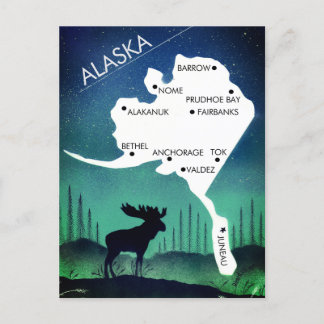 Alaska, die letzte Grenze Postkarte