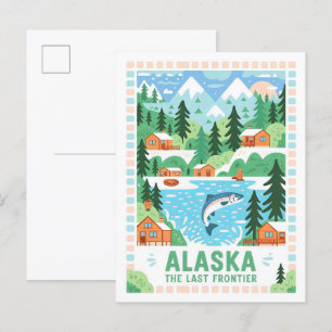 Alaska die letzte Grenze USA Sommer Reise Postkarte