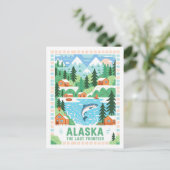 Alaska, die letzte Grenze USA Sommerreise Postkarte (Stehend Vorderseite)