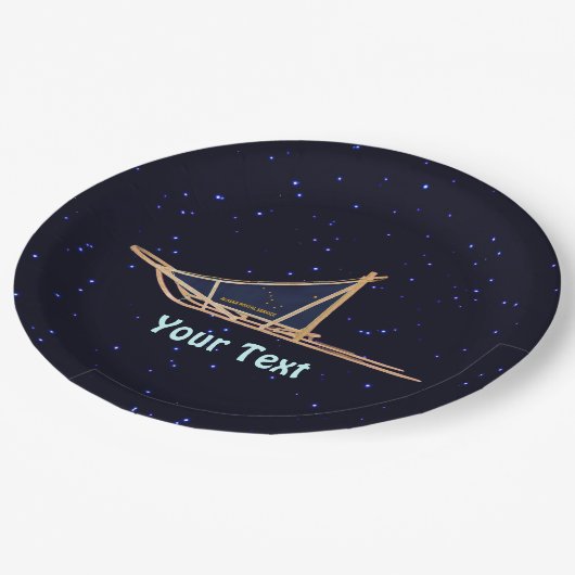 Alaska Dog Sled Mail Pappteller (Schrägansicht)