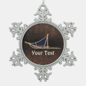 Alaska Dog Sled Mail Schneeflocken Zinn-Ornament (Vorderseite)