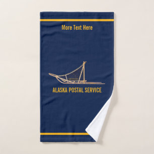 Alaska Dog Sled Postal Carrier Badhandtuch Set