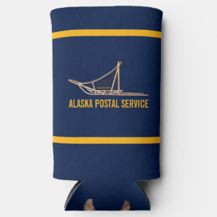 Alaska Dog Sled Postal Carrier Can Cooler Selters Dosenkühler