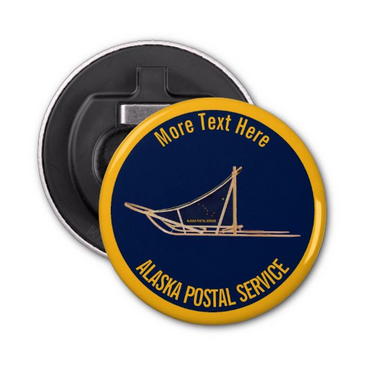 Alaska Dog Sled Postal Carrier Flaschenöffner (Vorderseite)