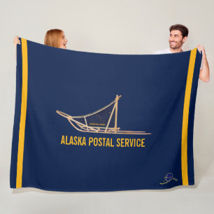 Alaska Dog Sled Postal Carrier Fleecedecke