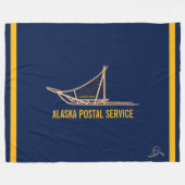 Alaska Dog Sled Postal Carrier Fleecedecke (Vorderseite (Horizontal))