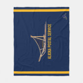 Alaska Dog Sled Postal Carrier Fleecedecke (Vorderseite)