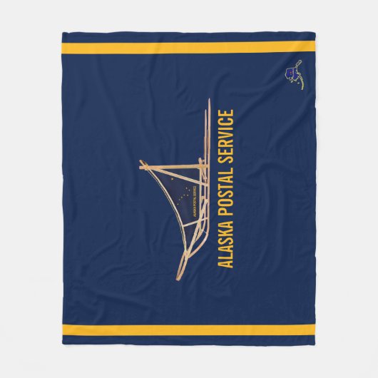 Alaska Dog Sled Postal Carrier Fleecedecke (Vorderseite)