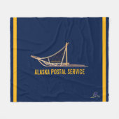 Alaska Dog Sled Postal Carrier Fleecedecke (Vorderseite (Horizontal))