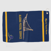 Alaska Dog Sled Postal Carrier Golfhandtuch (Horizontal)