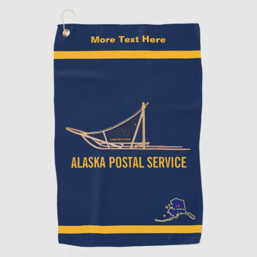 Alaska Dog Sled Postal Carrier Golfhandtuch (Vorderseite)