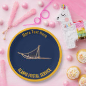 Alaska Dog Sled Postal Carrier Pappteller (Party)