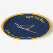 Alaska Dog Sled Postal Carrier Pappteller (Schrägansicht)