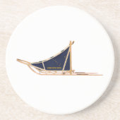 Alaska Dog Sled Postal Carrier Sandstein Untersetzer (Vorne)