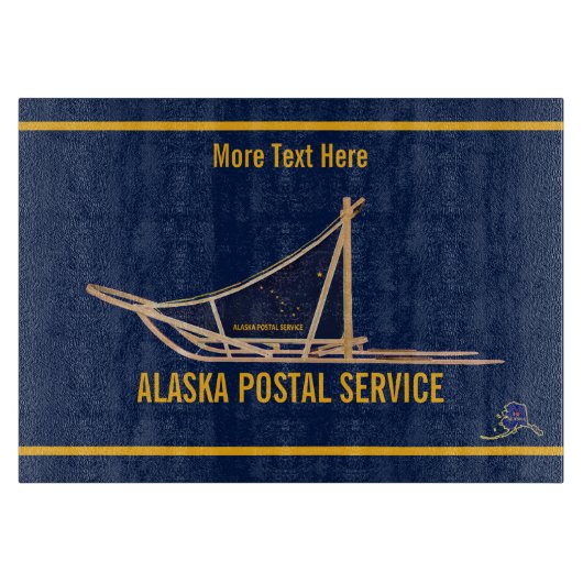 Alaska Dog Sled Postal Carrier Schneidebrett (Vorderseite)