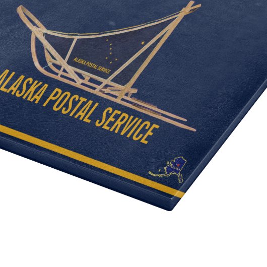 Alaska Dog Sled Postal Carrier Schneidebrett (Ecke)