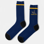 Alaska Dog Sled Postal Carrier Socks Socken (Linkes Detail)