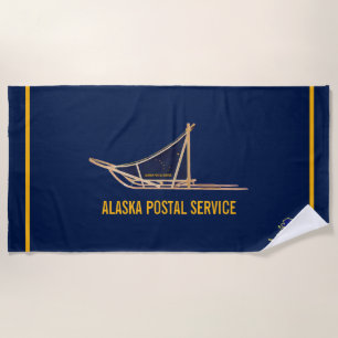 Alaska Dog Sled Postal Carrier Strandtuch