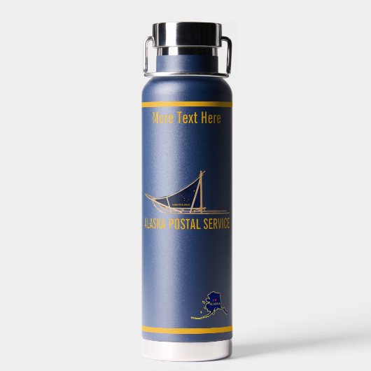 Alaska Dog Sled Postal Carrier Trinkflasche (Rückseite)