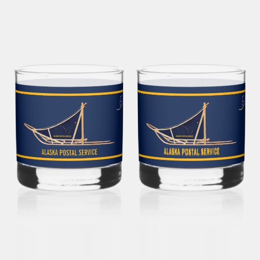 Alaska Dog Sled Postal Carrier Whiskyglas (Vorderseite)