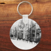 Alaska Dog Sledding Schlüsselanhänger (Vorderseite)